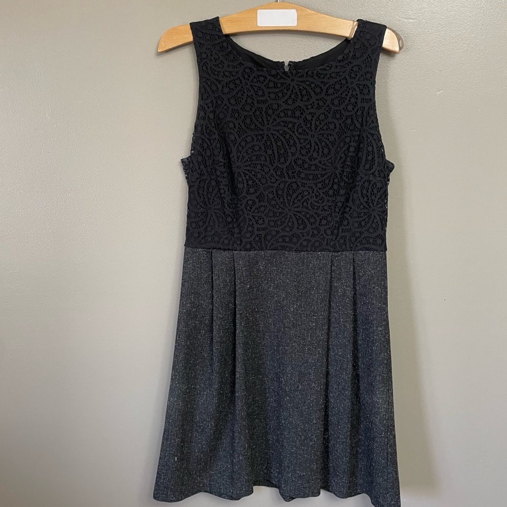 Loft Sleeveless Floral Lace Knee Shift Tunic Sress Stretch 6